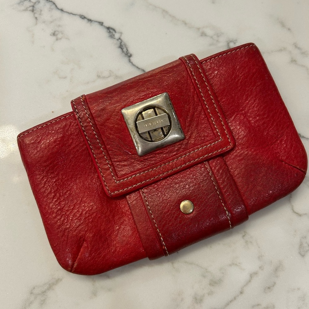 Vintage Kate Spade Red Leather Wallet